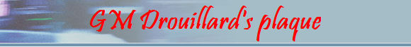 GM Drouillard's plaque
